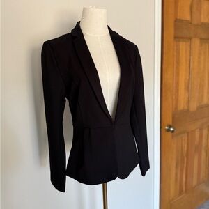 NWT Quince black blazer women’s size small stretch ponte scuba